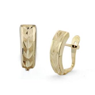 18K PENDIENTES LAPIDADOS 14X5 MM CIERRE CATALÁN