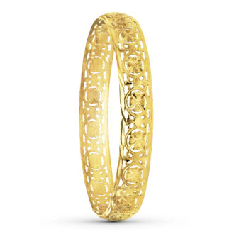 18K PULSERA ORO AMARILLO ARO MORUNOS ANCHO 10 MM