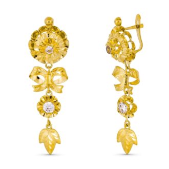 18K PENDIENTES ORO AMARILLO CUBANAS CIERRE CATALÁN