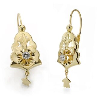 18K PENDIENTES ORO AMARILLO CIGARRON 25X12 MM