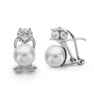 18K PENDIENTES PERLA CULTIVADA 7-4.5 MM