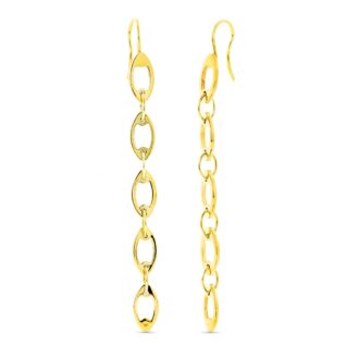 18K PENDIENTES ORO CADENITAS ORO AMARILLO