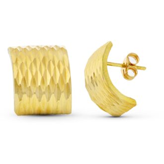 18K PENDIENTES ORO AMARILLO TALLADOS