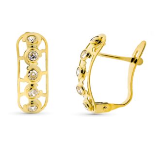 18K PENDIENTES CALADOS 14X6 MM