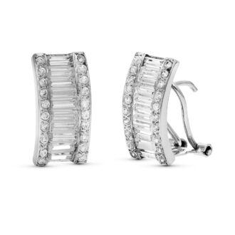 18K PENDIENTES ORO BLANCO CIRCONITAS