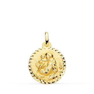 18K MEDALLA SAN ANTONIO TALLA CRUZADA 18 MM